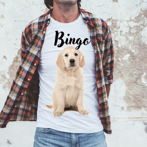 Customized pet portrait shirt, Custom Dog and cat Shirt,  Custom Pet Shirt, Personalize Your Pet Photo Shirt, Custome unisex soft T-shirt