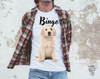 Customized pet portrait shirt, Custom Dog and cat Shirt,  Custom Pet Shirt, Personalize Your Pet Photo Shirt, Custome unisex soft T-shirt