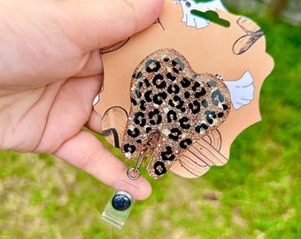 Tooth Badge Reel, leopard badge reel, Dental, ID badge reel, dental assistant badge, personalized ID badge, name tag, badge accessory