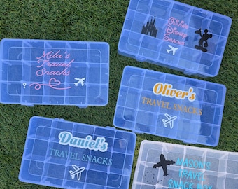 Personalised Travel Snack Box: Kids Picnic Container, Airplane Snack Box