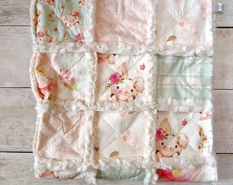Modern Rag Quilts Minky Blankets Other Baby By Thecuddlyquilt