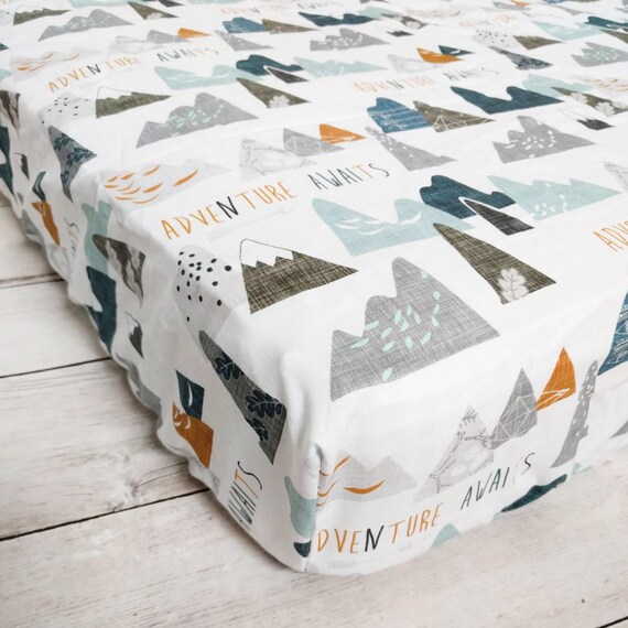 mountain crib sheet
