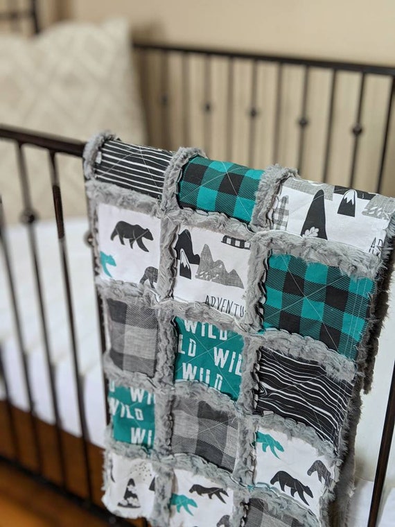 teal crib