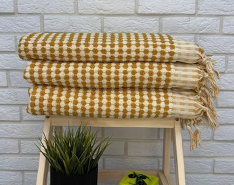 Asciugamano turco biologico per la spiaggia, senza sabbia, asciugamano turco personalizzato, asciugamano da bagno, telo mare, asciugamano giallo, asciugamano in cotone, asciugamano da bagno