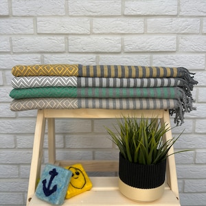 Personalized Turkish Towel 40x70", Turkish Towel Embroidered Thin Towel, Bridal Party Favors, Custom Embroidery Towel, Couch Bed Cloth
