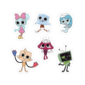 Dandy's World Vee Connie Goob Poppy Finn Brightney Toon Sticker Pack