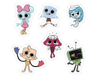 Dandy&#39;s world vee connie goob poppy finn brightney toon sticker pack