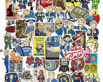 FALLOUT GAME Stickers #1 10/25/50 PCS, no duplicates, Fallout Video Game, Fallout Tv show, video game stickers