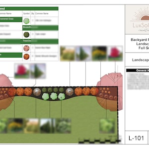 Full Sun Privacy Landscape | Zones 5-8 | Beautiful Premade Landscape Design | Outdoor Landscaping Plans | Landscape Design