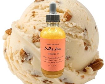 Aceite hidratante corporal con brillo de mantequilla y nuez de Karafa Essentials