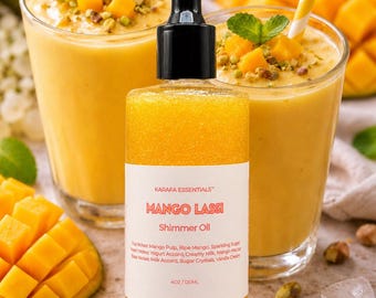 Olio corpo idratante al gusto di mango lassi di Karafa Essentials
