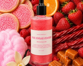 Olio corpo idratante Pink Sugar Cookies di Karafa Essentials