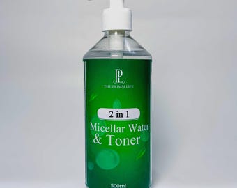 2 en 1: Agua Micelar Limpiadora y Tónico: El Desmaquillante Definitivo para Pieles Sensibles