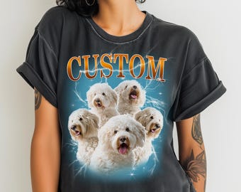 Personalized Vintage Bootleg Pet Shirt, Custom Comfort Colors Bootleg Pet Shirt, Dog Bootleg Shirt, Vintage Custom Cat Shirt, Dog Shirt 90's