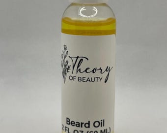 Natural Beard Oil: Jojoba & Vitamin E, Mens Grooming (2 oz)