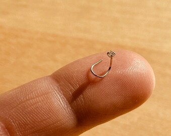 Tiny Crystal Nose Stud Ring Jewelry Tiny Piercing Small Minimal and Dainty Unique CZ Cubic Zirconia Pink Yellow Amethyst Birthstone Colors