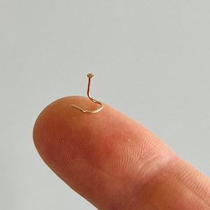 Rose Gold Filled Itty Bitty Nose Stud Ring Jewelry Tiny Piercing Flush or Ball End Small Minimal and Dainty Delicate SUPER FAST SHIPPING