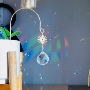 Sunburst You are My Sunshine House Plant Stake Charm Decoration Sun Catcher Suncatcher Rainbow Maker Prism Hippy Boho Unique Gift