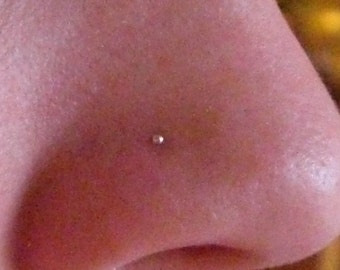 Sterling Silver Itty Bitty Nose Bone Screw L Bend Yourself DIY Stud Ring Jewelry Tiny Piercing Flush Dome Ball End Small Minimal Dainty
