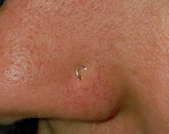 Tear Drop Teardrop Itty Bitty Teenie Tiny Flat Flush Nose Stud Ring Jewelry Piercing Dainty Screw Pin Super Small Little Delicate