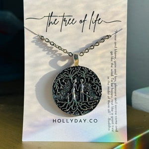 FAMILY Tree of Life Necklace Pendant Chain Mother Earth Spiritual Parents Children Kids Mom Grandma Grandmother Mother&#39;s Day Gift