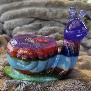 Resin jewelry holder Snail succulent pot planter colorful charming decorative with character