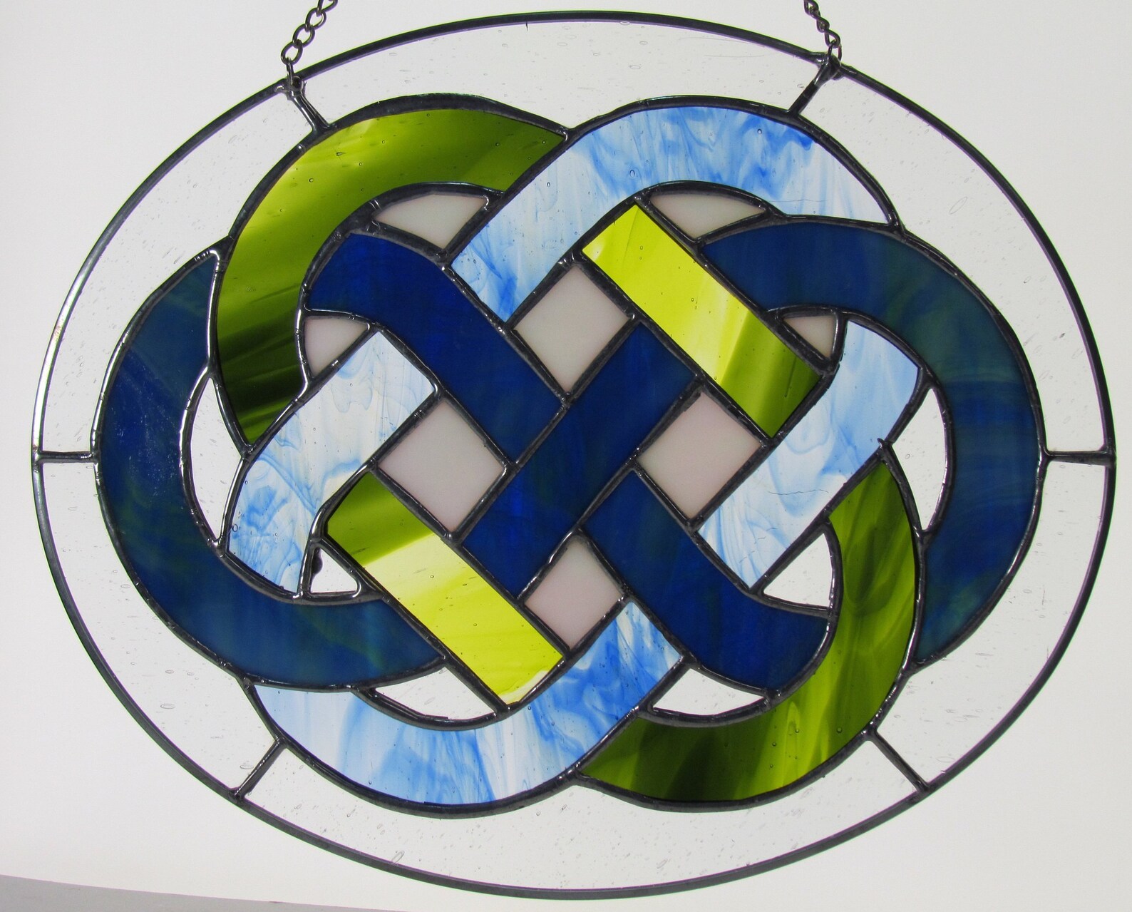 Custom Handmade Stained Glass Celtic Wedding Knot Panel Etsy