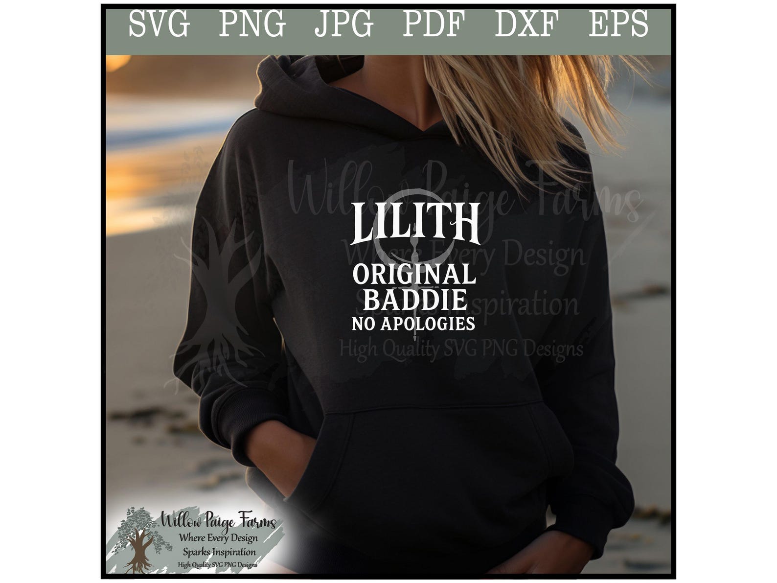 Lilith Original Baddie Svg Png Jpg Eps Pdf Dxf | White & Black Witch ...
