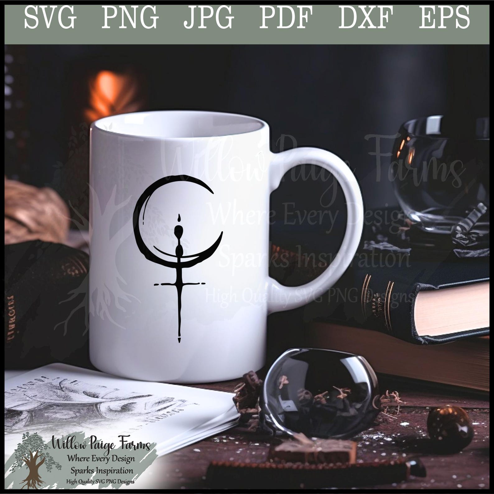 Lilith Symbol SVG, Gothic Wiccan Design (digital Files) - Etsy