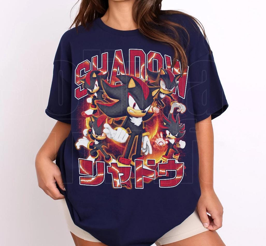 シャドウ・ザ・ヘッジホッグ Tシャツ、ヴィンテージ ソニック ユニ