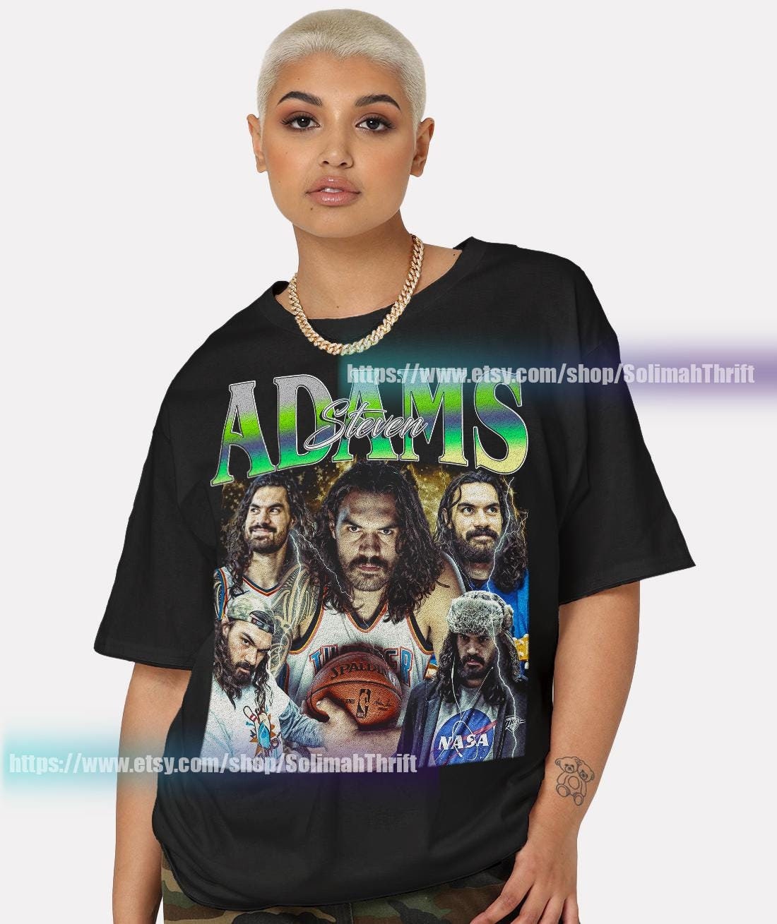 Steven Adams Vintage Bootleg T-shirt: Unisex Basketball Tee