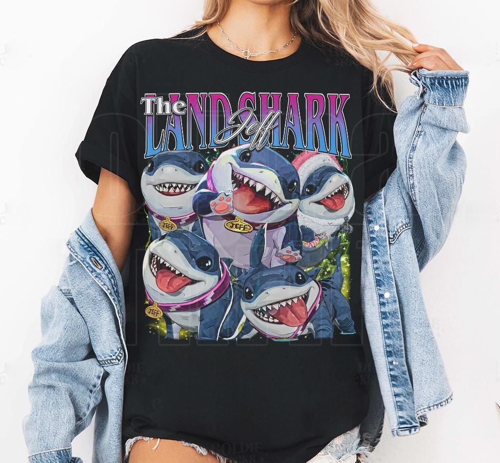 Jeff The Landshark Vintage Shirt, Jeff The Landshark Bootleg T Shirt Man Woman Unisex T-Shirt, Gift For Him, Best Gift For Her Tees ST25