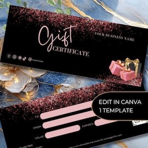 Salon Gift Certificates | Salon Vouchers | Boho Gift Certificate Template | Spa Voucher | Aesthetics Voucher | Gift Certificate, GV11.