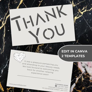 Modern Printable Thank You Card | Editable Thank You Card | Business Thank You Card Template | Thank You For Your Order | Minimalist | TY06.