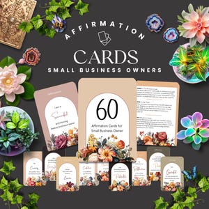 Affirmation Cards for Business, Motivational Printable Deck, Positive Quotes, Daily Inspiration for Success , Daily Positive Quotes, AF02.