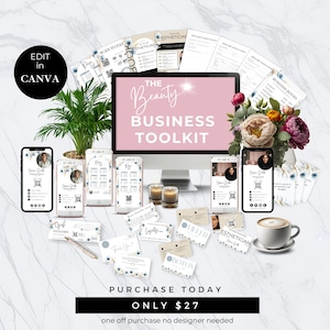 Salonbundel, beautybrandingkit, prijslijsten, flyers, digitale visitekaartjes, scan-to-pay, klantenkaart, botox- en invulkaart, BL12.