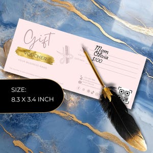Chèque-cadeau | Carte-cadeau | Petite entreprise | Salon de coiffure | Certificat en espèces | Magasinez les Modèle de bon de réduction | Bon cadeau imprimable bricolage, GV04.
