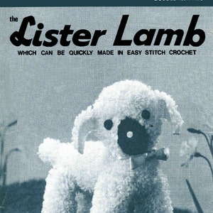 Vintage Soft Toys Lamb Crochet Pattern and Dog, Knitting Pattern 1960 PDF Pattern, Lister 13 image 1