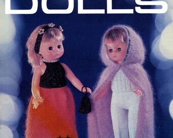 Vintage 18" Doll's Outfits, 2 Outfits, Knitting Pattern, 1960 (PDF) Pattern, Lister 557