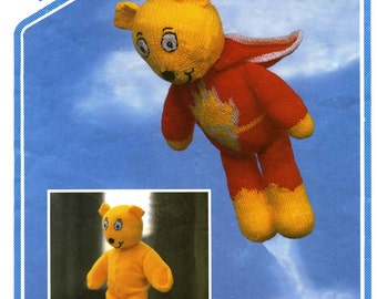 Vintage Super Ted Soft Toy, Knitting Pattern, 1980 (PDF) Pattern, Wendy 2540