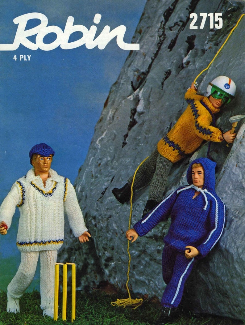 Vintage Action Man Outfits, moutaineering, Jogging and Cricket ...