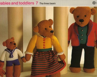 Teddy Bear Family Knitting Pattern - Marshall Cavendish 1 PDF