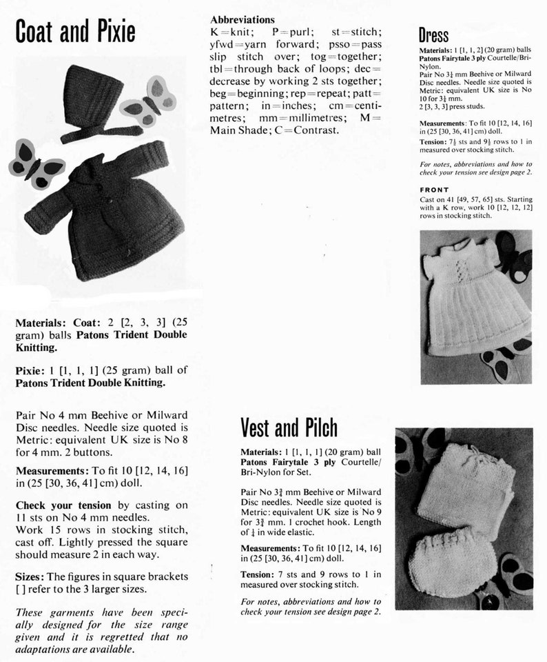 Vintage Dolls Clothing to Fit Etsy UK