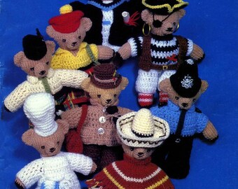 Vintage Teddy Bear Parade (If you love knitting teddy bears this is the book for you)Knitting&Crochet Pattern 1960 (PDF) Pattern, Sirdar 174