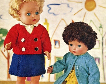 Vintage Dolls Cloths to fit 16" Doll,includes:Coat,Jacket,Skirt,Dress,Vest,Pants,Blouse, Knitting Pattern, 1960(PDF)Pattern, Tempeltons 1368