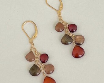 Earrings for Fall, Sapphire Earrings, Tunduru Sapphire Dangle Earrings