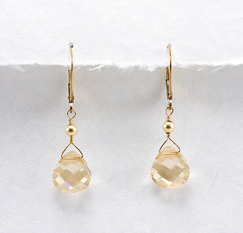 Champagne Bridal Jewelry Set Wedding Jewelry Set Gold Etsy