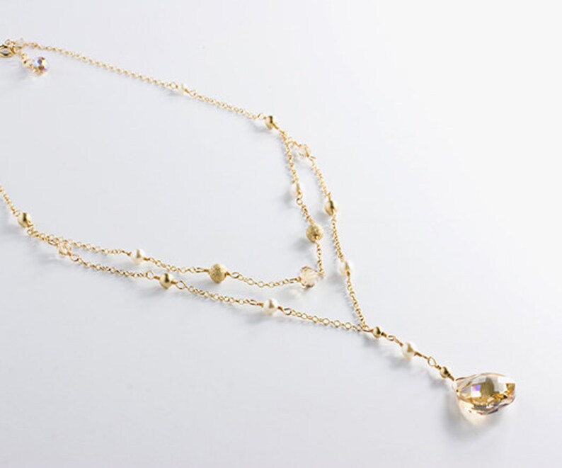 Champagne Bridal Jewelry Set Wedding Jewelry Set Gold Etsy