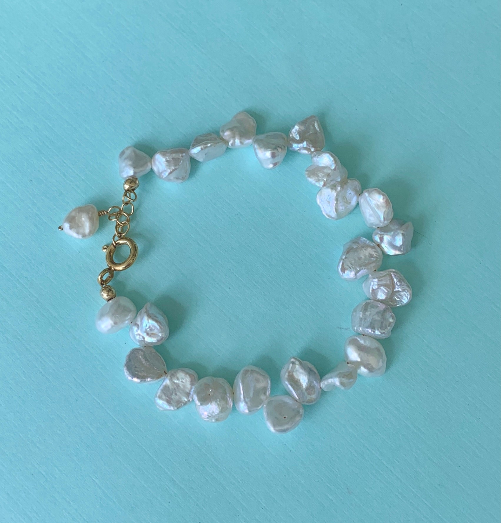 Keshi Pearl Bracelet - Etsy