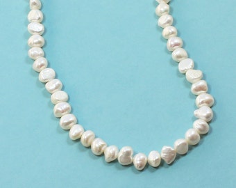 Freshwater Pearl Necklace Choker, Beach Wedding Necklace, Unique Gifts for Her, Beachy Bridal, Beach Wedding Jewelry